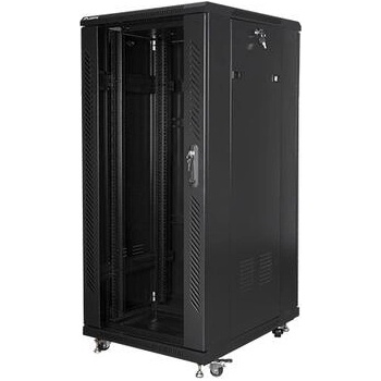 Lanberg rack cabinet 19" free-standing 27U / 600x800 self-assembly flat pack, black (FF01-6827-12B)