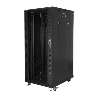 Lanberg rack cabinet 19" free-standing 27U / 600x800 self-assembly flat pack, black (FF01-6827-12B)