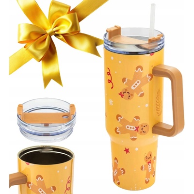 Altom Design termohrnek 1,2 l žlutý potisk