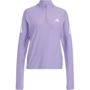 adidas Дамска тениска adidas Women's ADI365 Running Iconic Half Zip Running shirt - Magic Lilac - размер XS (916-7576-0312)