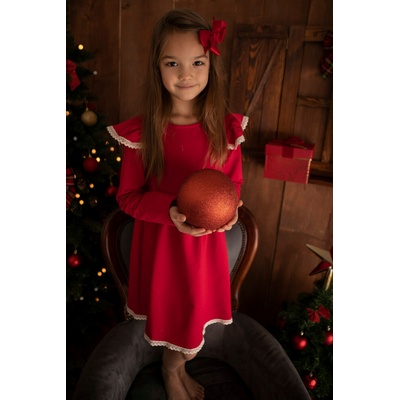 Lily Grey dívčí šaty s krajkou červené – Zbozi.Blesk.cz