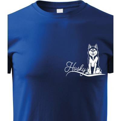 Dětské tričko Husky 2 Modrá Canvas Dětské tričko Bezvatriko.cz 1029 DTF/DTG