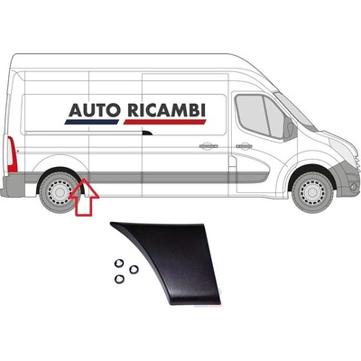 Ochranná lišta Renault Master od 2010 pravá, před zadním kolem 93197650