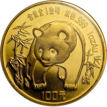 China Mint Zlatá minca Panda 1986 1 oz