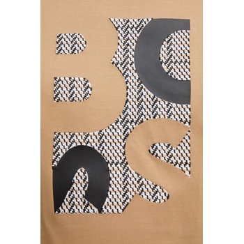 BOSS Памучна тениска boss в бежово с апликация 50543901 (50543901)