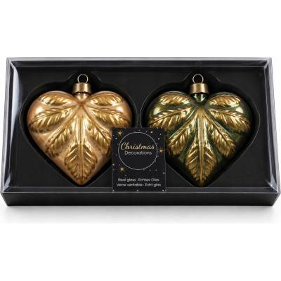 Decoris Tvarované vianočné gule 10 cm 2 ks