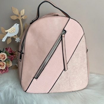 Image 1 of Розова кожена чанта/раница модел-Е7269