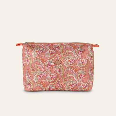 Oilily Lakshmi Paisley Claire Cosmetic Bag crabapple