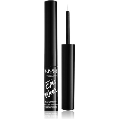 NYX Professional Makeup Epic Wear Metallic Liquid Liner dlhotrvajúce gélové očné linky 03 Silver Metal 3,5 ml