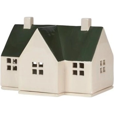 Broste Svietnik Broste BO 19x9 5cm béžovo-zelený