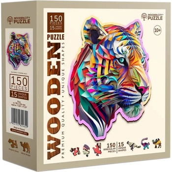 Wooden City Дървен пъзел Wooden City, 150 части - Тигър (HE 0169-M)