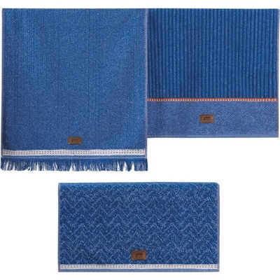 Foutastic Denim modrá 3 x střední 50 x 90 cm