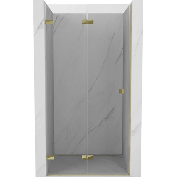 Mexen Lunar-F лява сгъваема врата за душ, 50 см, прозрачна, златна - 836-050-000-50-00-L (836-050-000-50-00-L)