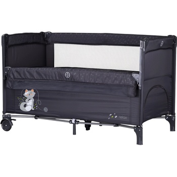 Chipolino Бебешка кошара с падаща страна Chipolino - Релакс, антрацит (KOSIRE256AN)