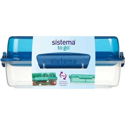 Sistema To Go Krabička na obed Flip and Nest 1,8 l modrá