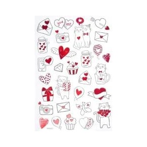 Arpex Stickers - hearts in a cheerful style
