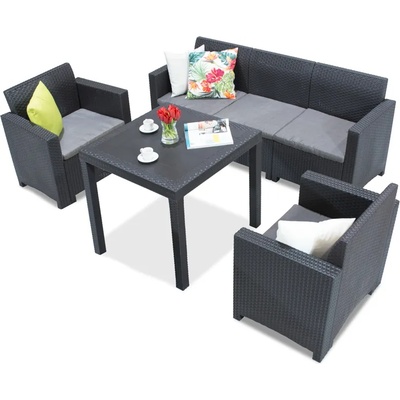 BICA Техноратанов комплект Nebraska Dallas Apetito 5 антрацит Bica (BCDNEB3ANT)