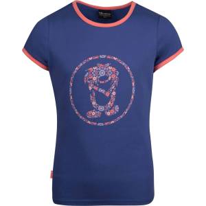 TROLLKIDS Детска тениска Trollkids Girl's Flower Troll T T-shirt - Dark Purple / Coral Rose - размер 104 (EU) (704-3210-0113)