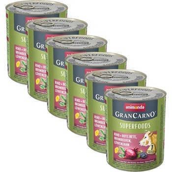 Animonda GranCarno Superfoods - говеждо + червено цвекло 6 x 800 г