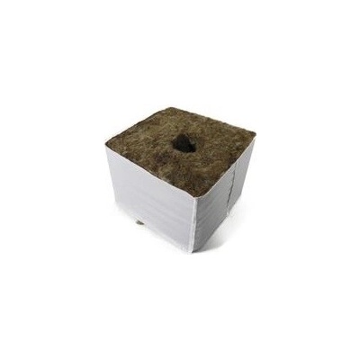Agra-Wool Starting Block 100x100x65 mm, pěstební kostka s malou dírou 1ks