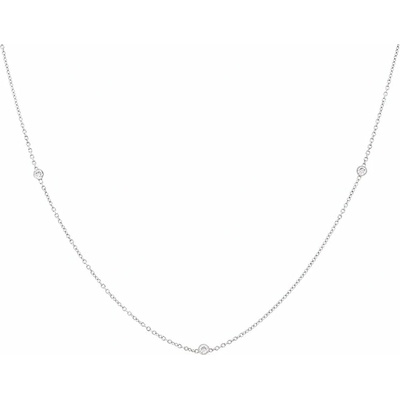 Eppi Jemný zlatý náhrdelník s tromi diamantmi N41816