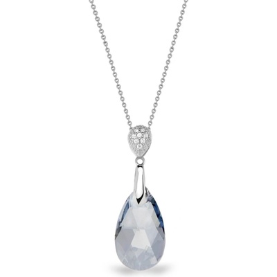 Spark Stříbrný se Swarovski elements modrá kapka dainty drop N610616BLS Blue Shade