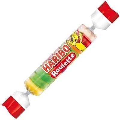 Haribo Roulette želé rulička s ovocnou příchutí 25 g