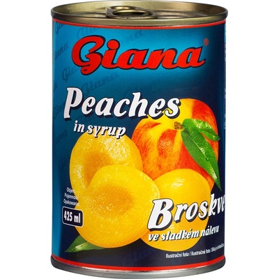 Giana Broskyne lúpané polené v sladkom náleve 410 g