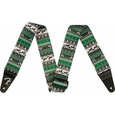 Fender Ugly Xmas Sweater Strap Green Fair Isle