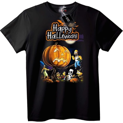 NOONEBRAND Тениска Halloween на Simpsons - 7XL, Black