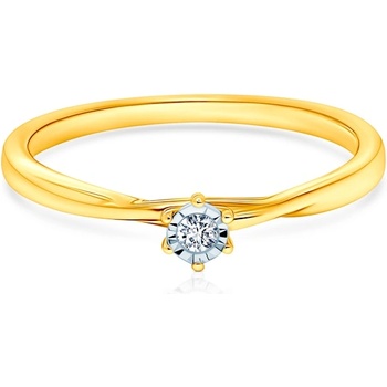 SAVICKI Годежен пръстен savicki: двуцветно злато, диамант