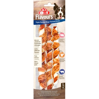 8in1 Triple Flavour Mega Twisted Sticks 140 g