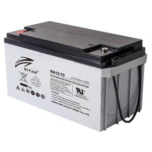 Ritar Оловна батерия RITAR, (RA12-70) AGM, 12V, 70 Ah, 350 /167 /182 mm, Терминал F11(M6) (RITAR-RA12-70) - Allstore
