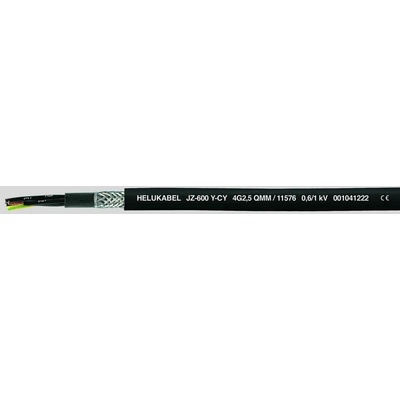 Helu JZ-600-Y-CY 11575-500 riadiaci 3 G 2.5 mm² 500m čierna