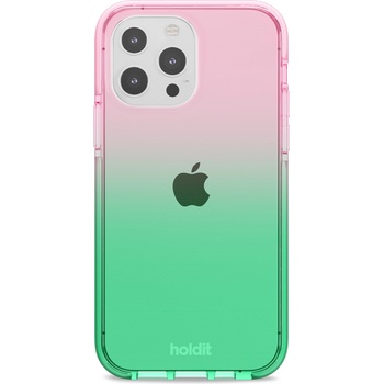 Holdit Гръб Holdit Seethru Case за iPhone 13 Pro - Grass green/Bright Pink