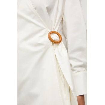 ANSWEAR Памучна риза Answear. LAB дамска в бежово със свободна кройка с класическа яка (GM0699.TOS)