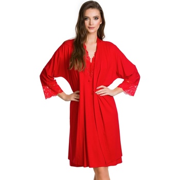 Image 1 of MEDIOLANO Дамски халат в червен цвят etna 12014 eh-68513-czerwony - Червен, размер xl