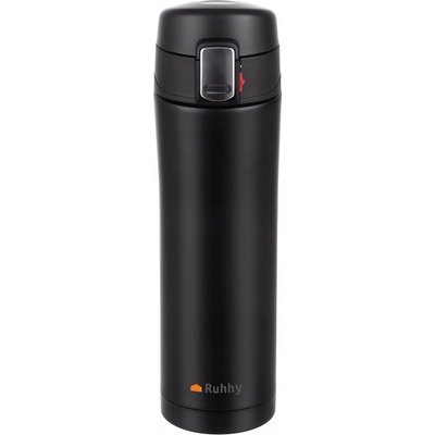 Ruhhy 25114 Termohrnček s náustkom 440 ml čierny