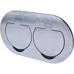Solight 5B325 - Екстериорен двоен подов контакт за вграждане IP55 кръгла (SL1484)