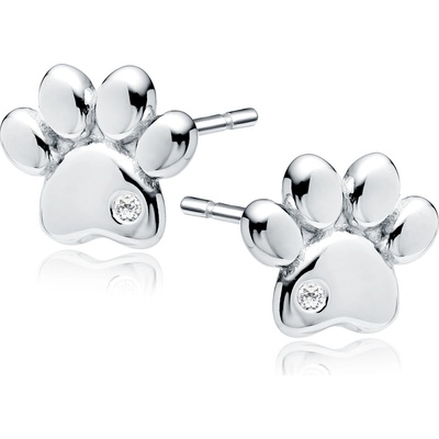 Meucci Stříbrné náušnice tlapky se zirkony SLE503