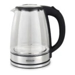 Termomax Електрическа кана Termomax TK3011, 1500W, 1.8L, Стъклен корпус, LED светлина, Инокс (1009497) - technomani Електрически кани