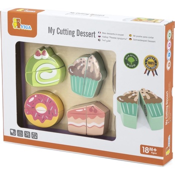 Viga Toys Дървена играчка Viga Toys - Сладкиши за рязане (44639)