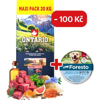 Ontario Adult Large Beef & Brown Rice 20 kg