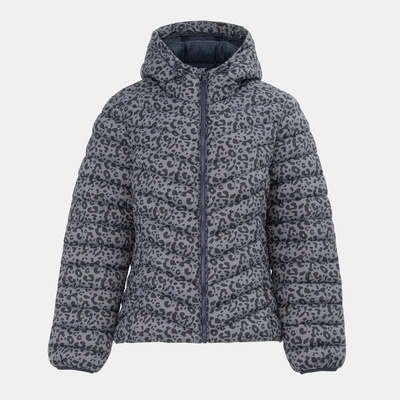 SoulCal Дамско яке SoulCal Womens Micro Bubble Long Sleeve Short Puffer Jacket - Animal Mono
