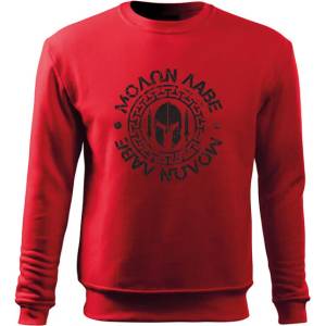 DRAGOWA мъжки суитшърт Molon Labe, червен 300г/м2 (16776)