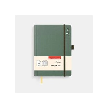 Sentio Бележник с ластик А6 96 листа Sage Green