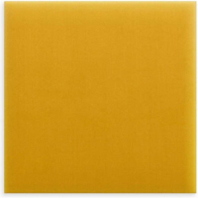 Čalouněný nástěnný panel Magic Velvet žlutý 50x50 cm čtvercový