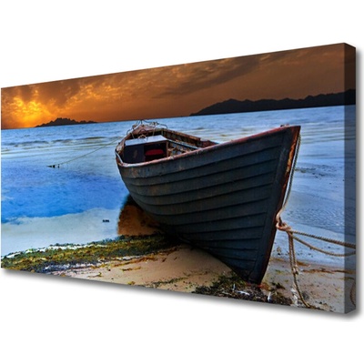 Obraz Canvas Loď more pobrežie pláž 100x50 cm
