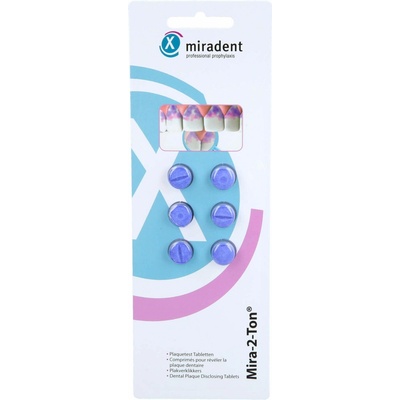 Miradent Mira-2-Ton tablety pro indikaci plaku 6 ks