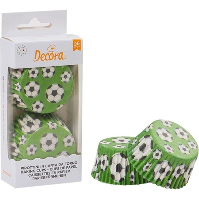 Decora Košíčky na muffiny 36ks futbal 50x32mm